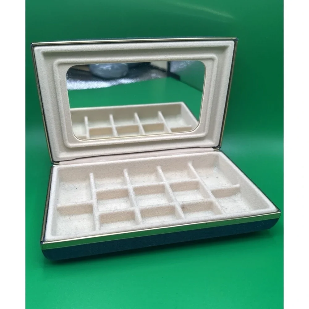 Vintage Blue Satin Jewelry Case  MCM